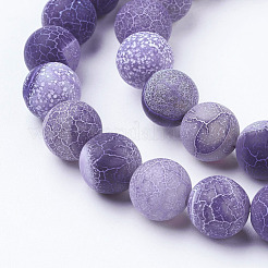 Natural Crackle Agate Beads Strands&nbsp;G-G055-10mm-8