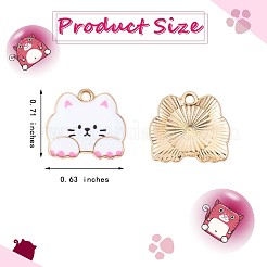 35 Pieces Cat Enamel Charm Pendant Alloy Enamel Animal Charm Mixed Color for Jewelry Necklace Bracelet Earring Making Crafts&nbsp;JX249A