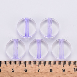 透明なアクリルビーズ  フラットラウンド  ライラック  16x5mm  穴：2.8mm  約480個/500g&nbsp;TACR-S154-09A-47