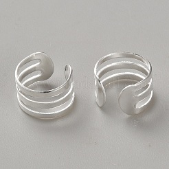 鉄のドレッドヘアビーズの髪の装飾  ヘアコイルカフ  銀  9x6mm  穴：8mm  内径：8mm&nbsp;FIND-CJC0010-94B-S