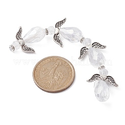 Angel Fairy Shape Electroplate Transparent Glass Beads Strands&nbsp;AJEW-JB01172-01