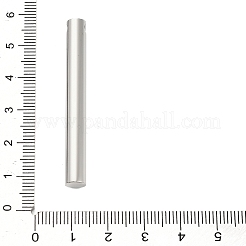 304ステンレススチールマイクロパヴェクリアキュービックジルコニアペンダント  コラムチャーム  ステンレス鋼色  50x6mm  穴：3mm&nbsp;STAS-Z126-05P