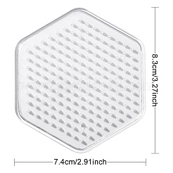 Hexagon ABC Plastic Pegboards Used for 5x5mm DIY Fuse Beads&nbsp;DIY-YW0008-17