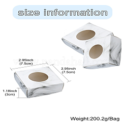 1pc 長方形樹脂オープンバックベゼル  紙製キャンディーボックス17個付き  ホワイト  60x51~52x8mm&nbsp;DIY-CJ0002-31