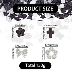 150G Transparent & Opaque Acrylic Beads&nbsp;TACR-SP0001-38B