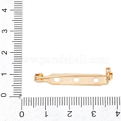304ステンレス製ブローチ金具  バックバーピン  3穴付き  ステンレス鋼色  33.5x5x6.5mm&nbsp;SA-CBA4377-01D-G