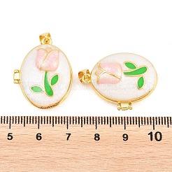 Brass Locket Pendants&nbsp;KK-D232-09G