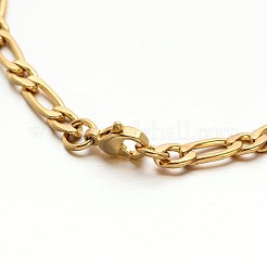 304 Stailess Steel Figaro Chain Bracelets&nbsp;BJEW-N280-03