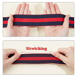 Flat Nylon Striped Elastic Wide Band&nbsp;OCOR-GF0006-58B