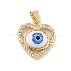 Brass Micro Pave Cubic Zirconia Pendants&nbsp;KK-B059-43G