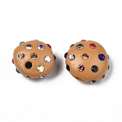 Polymer Clay Rhinestone Beads&nbsp;RB-S056-27K