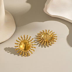 Stainless Steel Sunflower Stud Earrings&nbsp;JL9627