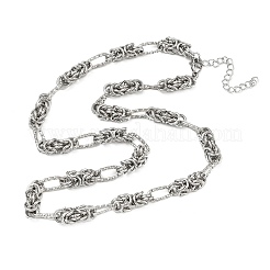 6MM 304 Stainless Steel Byzantine Chain Necklaces for Women&nbsp;NJEW-G201-04P