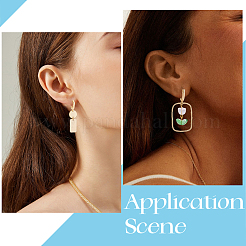 20Pcs Rack Plating Eco-friendly Brass Hoop Earring Findings with Latch Back Closure&nbsp;KK-BBC0027-50G