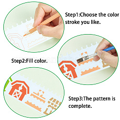 2 Sets 2 Styles PET Hollow Out Plastic Drawing Painting Stencils Templates&nbsp;AJEW-GF0006-91D