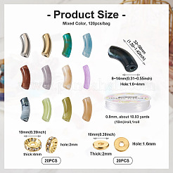 DIY Chunky Curved Tube Beads Bracelet Making Kit&nbsp;DIY-CD0001-37