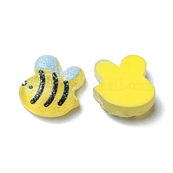Glitter Opaque Resin Cabochons&nbsp;RESI-E040-01B