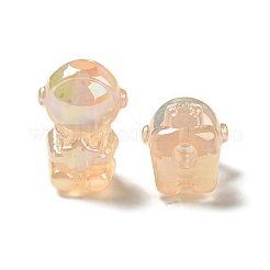 UV Plating Rainbow Iridescent Acrylic Beads&nbsp;PACR-M002-06