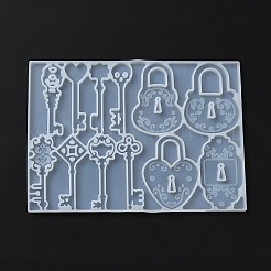Key & Lock Pendant DIY Silicone Pendant Molds&nbsp;LS-DIY-F139-05