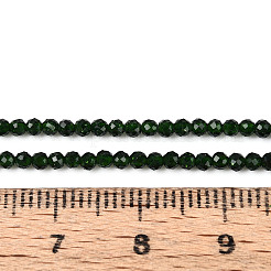 合成グリーンゴールドストーン金砂石ビーズ連売り  ラウンド  多面カット  2~2.5mm  穴：0.5mm  約165~189個/連  14.96~15.75'''（38~40センチメートル）&nbsp;G-T143-13