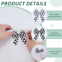 Bowknot Polyester Embroidery Sew on Appliques&nbsp;PATC-FG0002-58