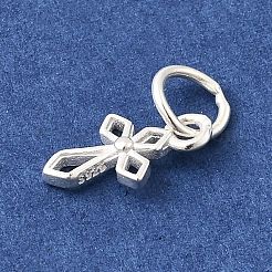 925 Sterling Silver Hollow Cross Charms&nbsp;STER-A048-15S