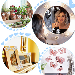 3Set 3D Butterfly PVC Mirrors Wall Stickers&nbsp;DIY-CN0001-85B