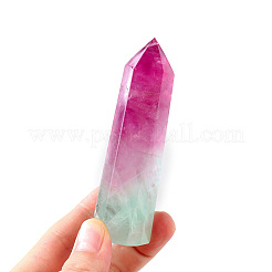 Point Tower Natural Fluorite Healing Stone Wands&nbsp;PW-WG85026-01