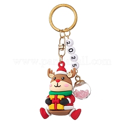 4Pcs 4 Styles Christmas Theme PVC Plastic Keychain&nbsp;KEYC-JKC00941
