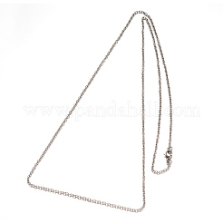 304ステンレススチールアズキチェーンネックレス  カニカン付き  ミックスカラー  29.52インチ（75cm）&nbsp;NJEW-L398-01