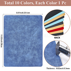 10Pcs 10 Colors PU Leather Fabric&nbsp;FIND-CL0001-16B
