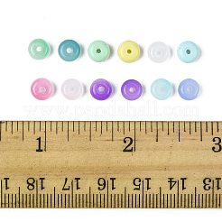 120個の模造翡翠ガラスビーズ  ロンデルビーズ  ミックスカラー  6~6.5x3.5mm  穴：1.2~1.4mm&nbsp;DGLA-FS0001-23