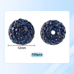100Pcs Polymer Clay Rhinestone Beads&nbsp;RB-PH0001-40
