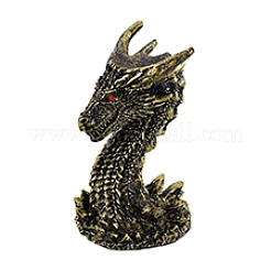 樹脂製水晶玉ホルダー  ドラゴン  ダークカーキ  65x67x107mm&nbsp;ODIS-WH0038-228B