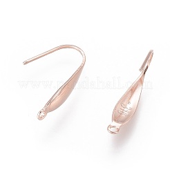 316サージカルステンレススチールピアスフック  耳ワイヤー  垂直ループ付き  ローズゴールド  20x4.5x1mm  穴：1.2mm  20ゲージ  ピン：0.8mm&nbsp;STAS-P166-10RG