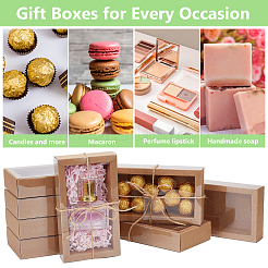 Cardboard Drawer Gift Storage Boxes with Clear Cover&nbsp;CON-WH0092-72C-03