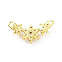 Eco-friendly Rack Plating Brass Micro Pave Cubic Zirconia 2-Loop Charms&nbsp;KK-F843-08G