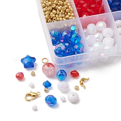 DIY Independence Day Bracelet Necklace Making Kit&nbsp;DIY-FS0004-89