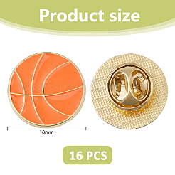 16Pcs Sport Enamel Pins&nbsp;JEWB-DC0001-24A
