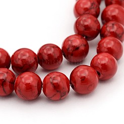 Natural White Jade Dyed Beads&nbsp;JBR5-8mm