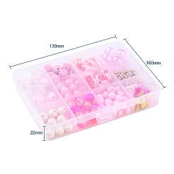 167Pcs Flower & Geometry Acrylic & Resin Beads&nbsp;DIY-YW0002-55