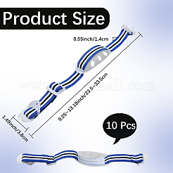 ABSプラスチック製安全ヘルメットのあごストラップ  取り外し可能なストラップ  ブルー  235~335x38x14mm&nbsp;FIND-WH20032-67