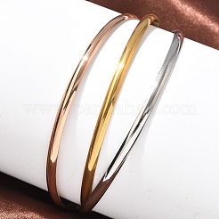 304 Stainless Steel Plain Bangles for Women&nbsp;BJEW-C092-01