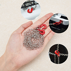 おもちゃの車のアクセサリーキット  鉄製トレーラーチェーンセットと鋼製トレーラーチェーンセットを含む  レッド  995x4.5x1mm&nbsp;FIND-GA0001-44