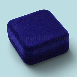 Square Velvet Bangle Storage Boxes with Black Inside&nbsp;CON-WH20010-03B