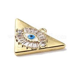 Rack Plating Brass Micro Pave Cubic Zirconia and Enamel Pendants&nbsp;KK-Q786-05G
