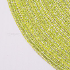 シグネチャーコットンカップマット  テーブルマット  ラウンド  黄緑  365x1.5mm&nbsp;AJEW-WH0017-23