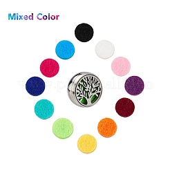 304 Stainless Steel Magnetic Diffuser Locket Aromatherapy Essential Oil Buckle&nbsp;AJEW-YW0001-04