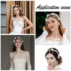 1Pc Simple Crystal Beaded Handmade Hairband for Bride Wedding Bridal Veil Hair Accessories Hair Vine&nbsp;OHAR-CY0001-22