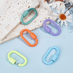 6Pcs 6 Styles Baking Paint Alloy Screw Locking Carabiners&nbsp;FIND-DR0002-08B